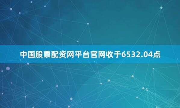 中国股票配资网平台官网收于6532.04点