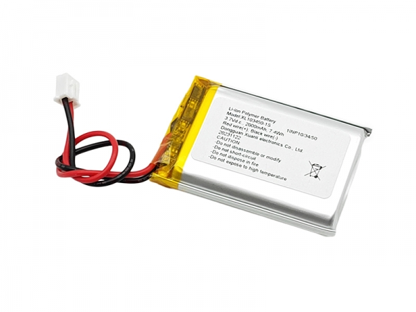 3.7V聚合物鋰電池 | 103450 2000mAh 3.7V 24AWG